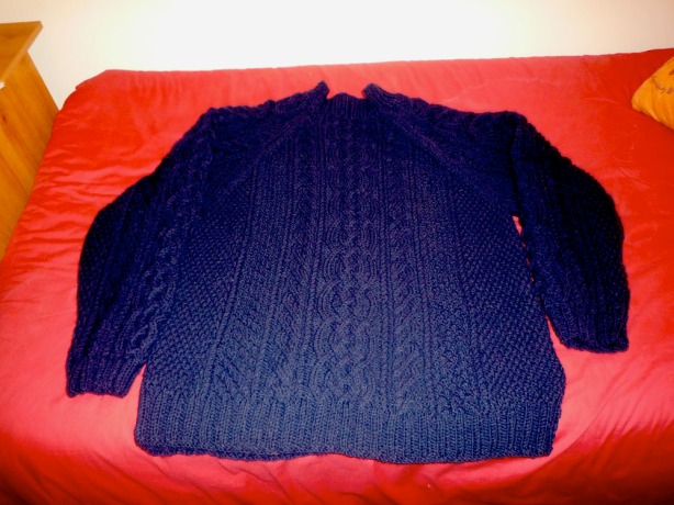 Cable-knit jumper I made